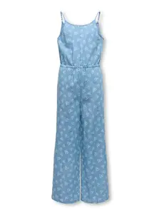 ONLY GIRLS ONLY - Vanja Hearts Jumpsuit - Medium Blue Denim