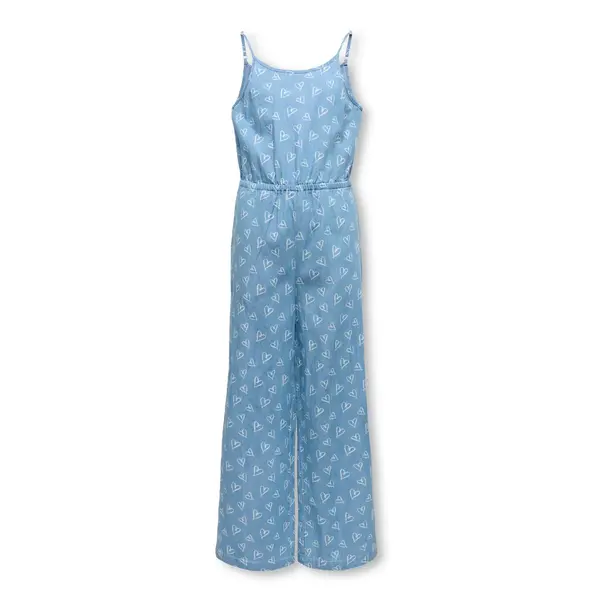 ONLY GIRLS ONLY - Vanja Hearts Jumpsuit - Medium Blue Denim