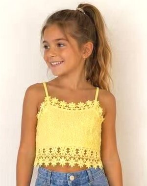  Lovely Lace Top - Yellow