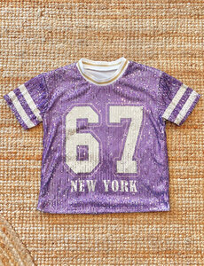  Sparkle Sequin 67 Top - Purple