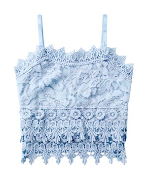  Lovely Lace Top - Light Blue