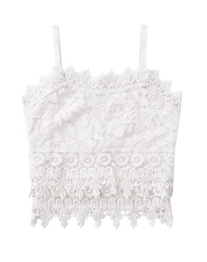 Lovely Lace Top - White