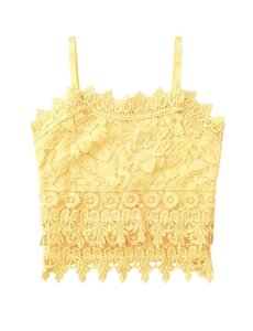  Lovely Lace Top - Yellow