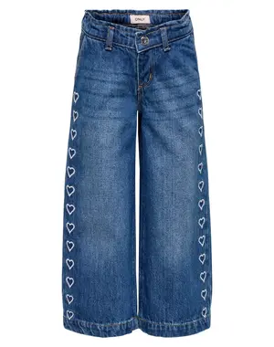 ONLY GIRLS Only - Comet Heart Wide Jeans - Blue