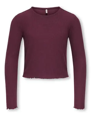 ONLY GIRLS Only - Nella Long Sleeve - Wine Bordeaux