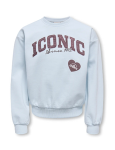 ONLY GIRLS Only - Naomie Iconic Sweater - Light Blue/Fudge Brown