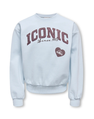 ONLY GIRLS Only - Naomie Iconic Sweater - Light Blue/Fudge Brown