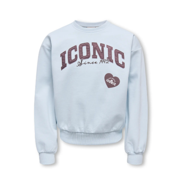 ONLY GIRLS Only - Naomie Iconic Sweater - Light Blue/Fudge Brown