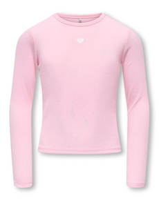 ONLY GIRLS Only - Elva Heart Longsleeve - Pink/White