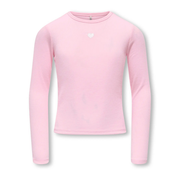 ONLY GIRLS Only - Elva Heart Longsleeve - Pink/White