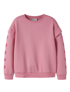 NAME IT Name It - Limonna Heart Sweater - Pink