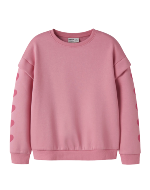 NAME IT Name It - Limonna Heart Sweater - Pink