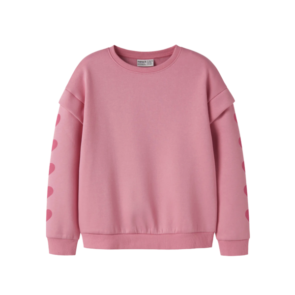 NAME IT Name It - Limonna Heart Sweater - Pink