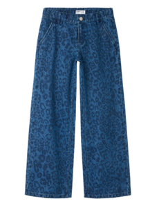 NAME IT Name It - Leopard Wide Jeans - Dark Blue