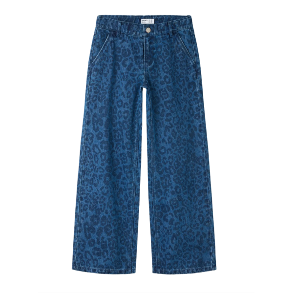 NAME IT Name It - Leopard Wide Jeans - Dark Blue