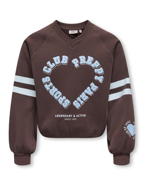 ONLY GIRLS Only - Coletta Crop Sweater - Brown/Light Blue