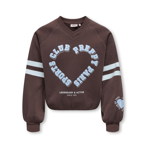 ONLY GIRLS Only - Coletta Crop Sweater - Brown/Light Blue