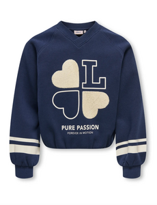 ONLY GIRLS Only - Coletta Crop Sweater - Navy/Beige
