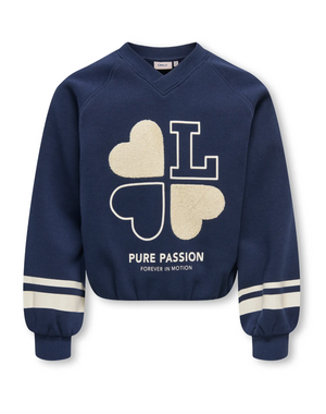 ONLY GIRLS Only - Coletta Crop Sweater - Navy/Beige