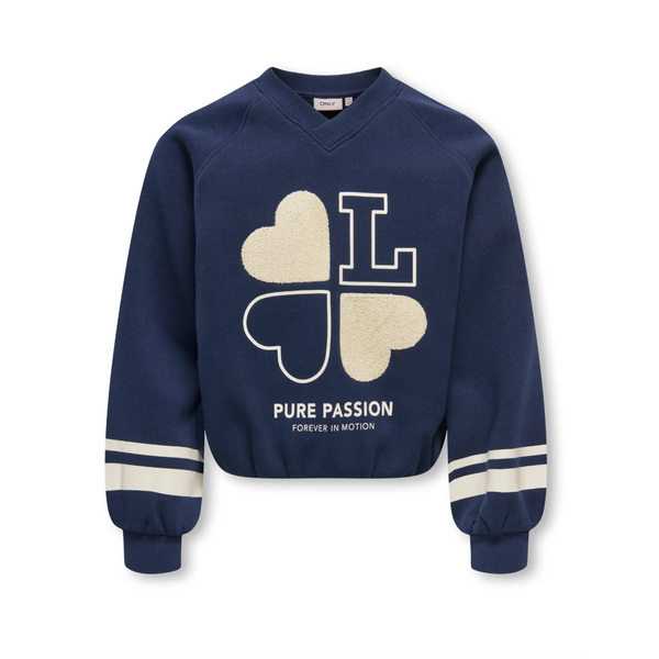 ONLY GIRLS Only - Coletta Crop Sweater - Navy/Beige
