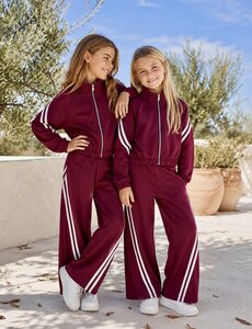  Double Striped Set - Bordeaux