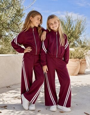  Double Striped Set - Bordeaux