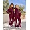 Double Striped Set - Bordeaux