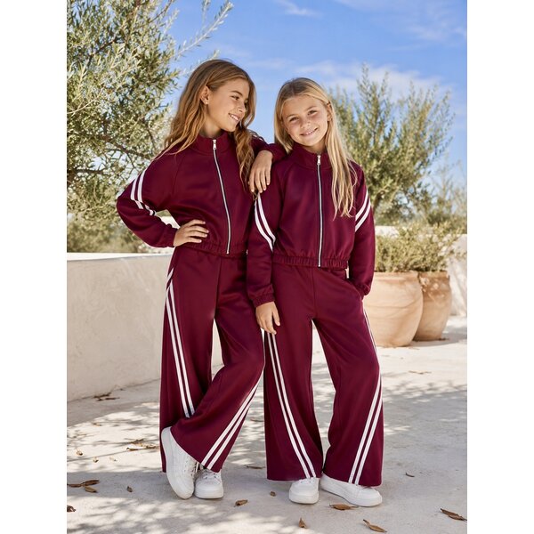 Double Striped Set - Bordeaux