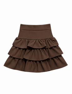  Ibiza Ruffle Skort - Brown