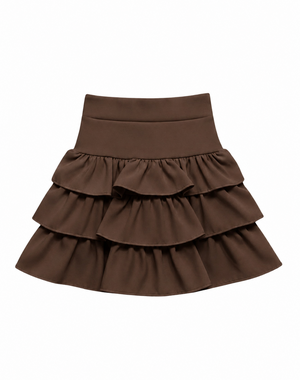  Ibiza Ruffle Skort - Brown