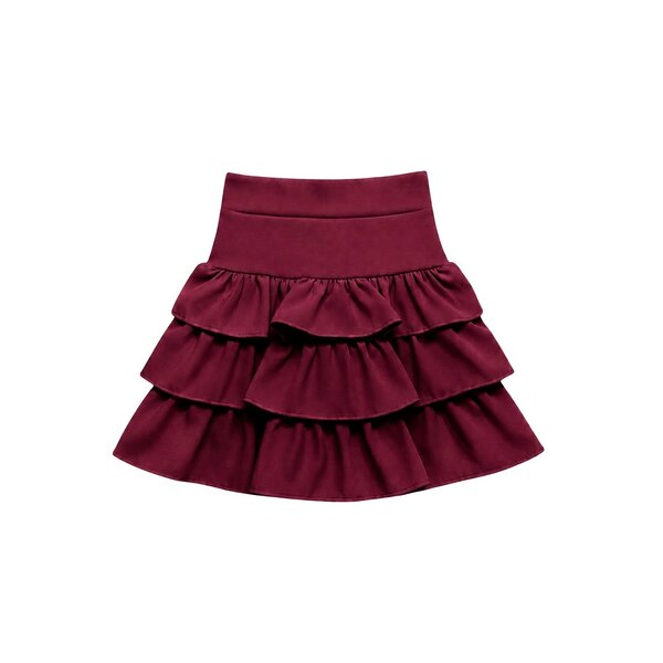 Ibiza Ruffle Skort - Bordeaux