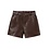Stylish Leather Short - Brown