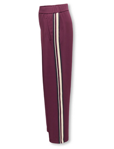 ONLY GIRLS Only - Sporty Striped Pants - Fig Bordeaux