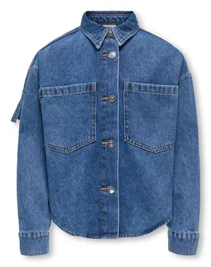 ONLY GIRLS Only - Fringe Denim Blouse Jacket - Medium  Blue