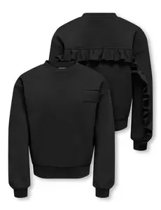 ONLY GIRLS Only - Annie Back Ruffle Sweater - Black