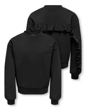 ONLY GIRLS Only - Annie Back Ruffle Sweater - Black
