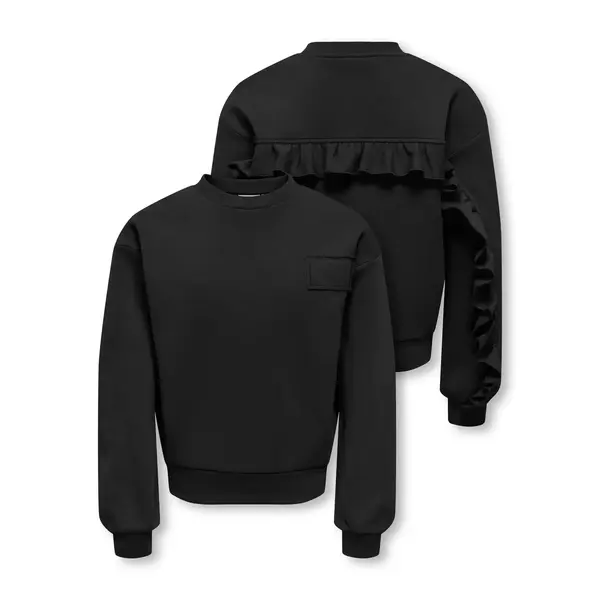 ONLY GIRLS Only - Annie Back Ruffle Sweater - Black