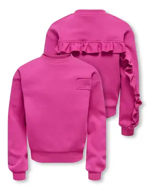 ONLY GIRLS Only - Annie Back Ruffle Sweater - Fuchsia