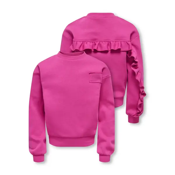 ONLY GIRLS Only - Annie Back Ruffle Sweater - Fuchsia