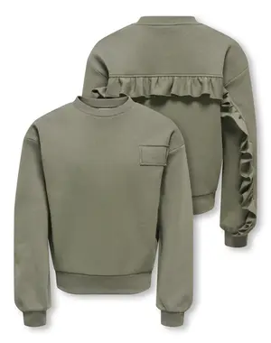 ONLY GIRLS Only - Annie Back Ruffle Sweater - Army Green