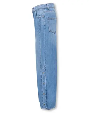 ONLY GIRLS Only - Hope HW Wide Button Denim Jeans - Light Blue