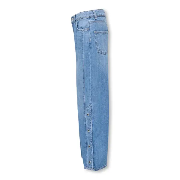 ONLY GIRLS Only - Hope HW Wide Button Denim Jeans - Light Blue