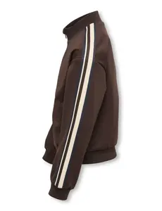ONLY GIRLS Only - Sporty Striped Jacket Vest - Coffee Brown