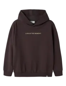 NAME IT Name It - Live in the Moment Sweat Hoodie - Brown