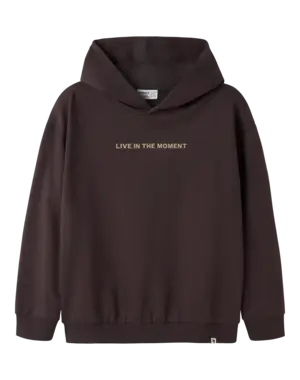 NAME IT Name It - Live in the Moment Sweat Hoodie - Brown