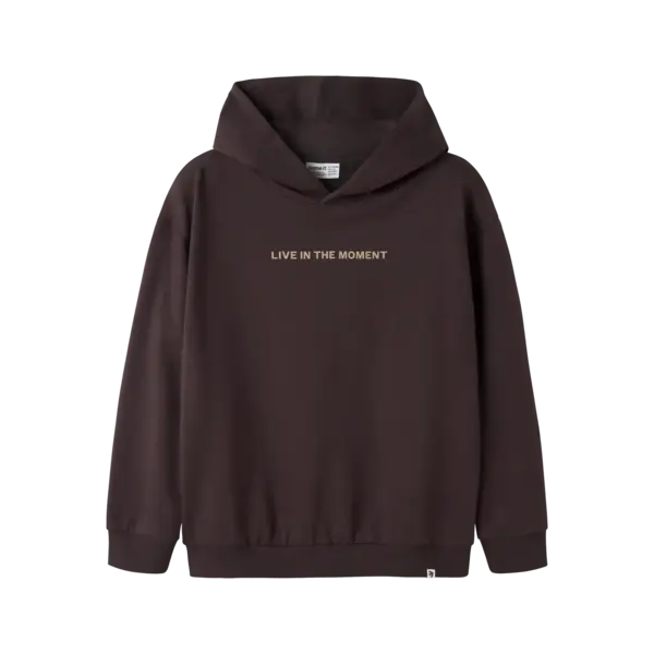 NAME IT Name It - Live in the Moment Sweat Hoodie - Brown