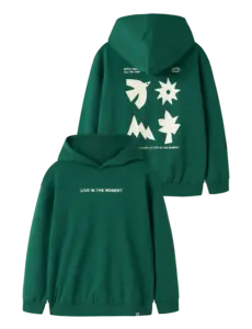 NAME IT Name It - Live in the Moment Sweat Hoodie - Green