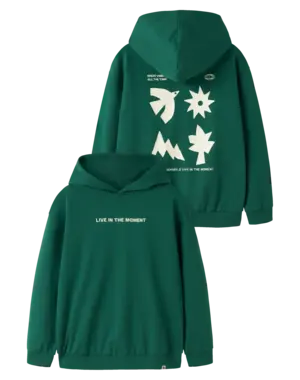NAME IT Name It - Live in the Moment Sweat Hoodie - Green