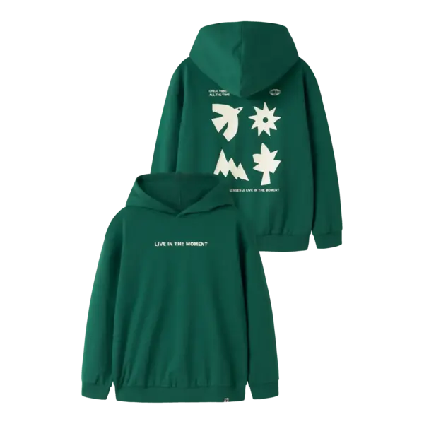 NAME IT Name It - Live in the Moment Sweat Hoodie - Green