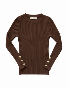  Nova Button Top - Brown